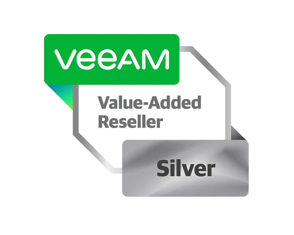 Logo von Veeam, einem Anbieter für Datensicherung, Backup-Lösungen und Datenwiederherstellung.